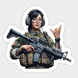 Tactical Girl Sticker